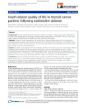 báo cáo khoa học: Heath-related quality of life in thyroid cancer patients following radioiodine ablation