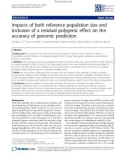 Báo cáo sinh học: Impacts of both reference population size and inclusion of a residual polygenic effect on the accuracy of genomic prediction