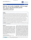 Báo cáo y học: GPG-NH2 acts via the metabolite aHGA to target HIV-1 Env to the ER-associated protein degradation pathway