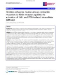 Báo cáo y học: Nicotine enhances murine airway contractile responses to kinin receptor agonists via activation of JNK- and PDE4-related intracellular pathways