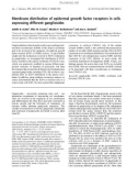 Báo cáo khoa học: Membrane distribution of epidermal growth factor receptors in cells expressing different gangliosides