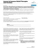 Báo cáo y học: Correction: Phytol-based novel adjuvants in vaccine formulation: 1. assessment of safety and efficacy during stimulation of humoral and cell-mediated immune responses