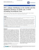 Báo cáo y học: HIV-1 subtype distribution in the Gambia and the significant presence of CRF49_cpx, a novel circulating recombinant form