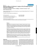 Báo cáo y học: Reduced efficacy of selection in regions of the Drosophila genome that lack crossing over