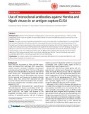 Báo cáo y học: Use of monoclonal antibodies against Hendra and Nipah viruses in an antigen capture ELISA