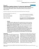 Báo cáo y học: Pulmonary capillary pressure in pulmonary hypertension