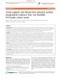 Báo cáo y học: Social support and leisure-time physical activity: longitudinal evidence from the Brazilian Pró-Saúde cohort study