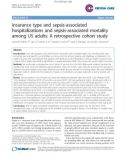 Báo cáo y học: Insurance type and sepsis-associated hospitalizations and sepsis-associated mortality among US adults: A retrospective cohort study