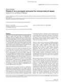 Báo cáo y học: Protein C as a surrogate end-point for clinical trials of sepsis