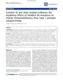 Báo cáo y học: Cysteine 95 and other residues influence the regulatory effects of Histidine 69 mutations on Human 