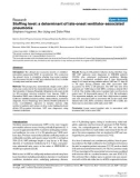 Báo cáo y học: Staffing level: a determinant of late-onset ventilator-associated pneumonial