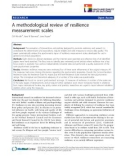 báo cáo khoa học: A methodological review of resilience measurement scales