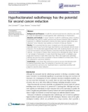 Báo cáo y học: Hypofractionated radiotherapy has the potential for second cancer reduction