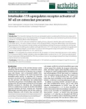 Báo cáo y học: Interleukin-17A upregulates receptor activator of NF-κB on osteoclast precursor