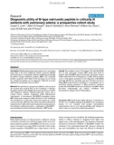 Báo cáo y học: Diagnostic utility of B-type natriuretic peptide in critically ill patients with pulmonary edema: a prospective cohort study