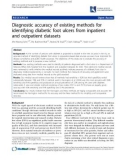 Báo cáo y học: Diagnostic accuracy of existing methods for identifying diabetic foot ulcers from inpatient and outpatient datasets