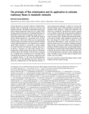 Báo cáo khoa học: The principle of flux minimization and its application to estimate stationary fluxes in metabolic networks