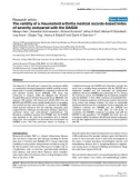 Báo cáo y học: The validity of a rheumatoid arthritis medical records-based index of severity compared with the DAS28