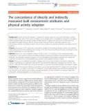 Báo cáo y học: The concordance of directly and indirectly measured built environment attributes and physical activity adoptio