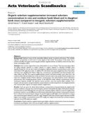 Báo cáo khoa học: Organic selenium supplementation increased selenium concentrations in ewe and newborn lamb blood and in slaughter lamb meat compared to inorganic selenium supplementation