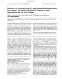 Báo cáo khoa học: Detection and characterization of a novel extracellular fungal enzyme that catalyzes the speciﬁc and hydrolytic cleavage of lignin guaiacylglycerol b-aryl ether linkages