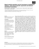 Báo cáo khoa học: Signal peptide peptidase and its homologs in Arabidopsis thaliana – plant tissue-speciﬁc expression and distinct subcellular localization