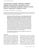 Báo cáo khoa học: Commercially Available Antibodies to Human Tumour Necrosis Factor-α Tested for CrossReactivity with Ovine and Bovine Tumour Necrosis Factor-α using Flow Cytometric Assay