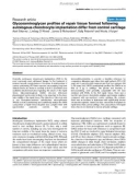 Báo cáo y học: Glycosaminoglycan profiles of repair tissue formed following autologous chondrocyte implantation differ from control cartilage