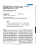 Báo cáo y học: The ASRG database: identification and survey of Arabidopsis thaliana genes involved in pre-mRNA splicing