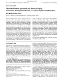 Báo cáo Y học: The mitochondrial-lysosomal axis theory of aging Accumulation of damaged mitochondria as a result of imperfect autophagocytosis