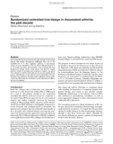 Báo cáo y học: Randomized controlled trial design in rheumatoid arthritis: the past decade