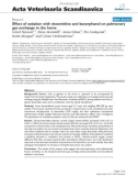 Báo cáo khoa học: Effect of sedation with detomidine and butorphanol on pulmonary gas exchange in the horse