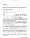 Báo cáo y học: Modeling longitudinal data in acute illness