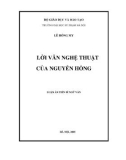 Luận án Tiến sĩ Ngữ văn: Lời văn nghệ thuật của Nguyễn Hồng