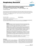 Báo cáo y học: Maternal smoking during pregnancy increases the risk of recurrent wheezing during the first years of life (BAMSE)