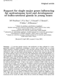 Báo cáo sinh học: Support for single major genes influencing fat androstenone level and development of bulbo-urethral glands in young boars MN Fouilloux