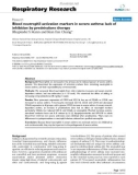 Báo cáo y học: Blood neutrophil activation markers in severe asthma: lack of inhibition by prednisolone therapy