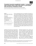 Báo cáo khoa học: C-terminal truncated cannabinoid receptor 1 coexpressed with G protein trimer in Sf9 cells exists in a precoupled state and shows constitutive activity