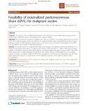 báo cáo khoa học: Feasibility of externalized peritoneovenous shunt (EPVS) for malignant ascites