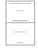 Luận án Tiến sĩ Triết học: Nâng cao ý thức kỷ luật của hạ sĩ quan, binh sĩ ở Quân khu 1 hiện nay