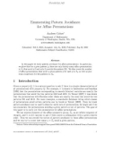 Báo cáo toán học: Enumerating Pattern Avoidance for Aﬃne Permutation