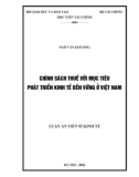 Luận án Tiến sĩ Kinh tế: Chính sách thuế với mục tiêu phát triển kinh tế bền vững ở Việt Nam