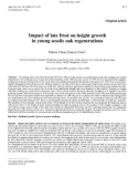 Báo cáo toán học: Impact of late frost on height growth in young sessile oak regeneration