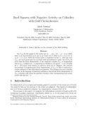 Báo cáo toán học: Hard Squares with Negative Activity on Cylinders with Odd Circumference