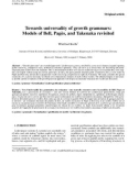 Báo cáo toán học: Towards universality of growth grammars: Models of Bell, Pagès, and Takenaka revisited