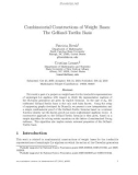 Báo cáo toán học: ombinatorial Constructions of Weight Bases: The Gelfand-Tsetlin Basis