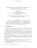 Báo cáo toán hoc: Another product construction for large sets of resolvable directed triple systems