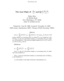 Báo cáo toán học: The Last Digit of 2n n and n 2n−2i i n−i