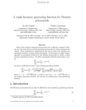 Báo cáo toán học: A triple lacunary generating function for Hermite polynomials