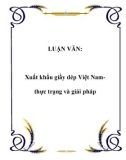 LUẬN VĂN: Xuất khẩu giầy dép Việt Namthực trạng và giải pháp